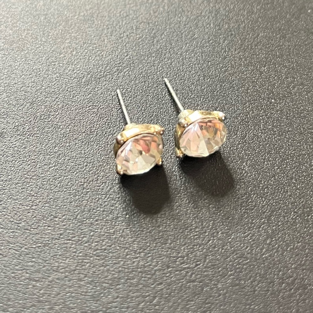 Classic Round Crystal Stud Earrings in Pale white - Women's Jewelry